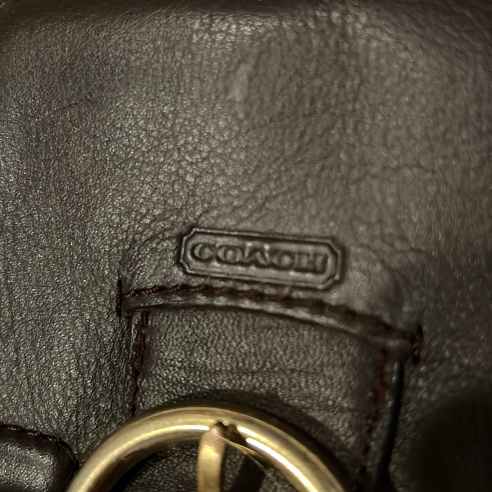 Coach Chocolate Leather Tote with Adjustable Strap - Picture 3 of 8